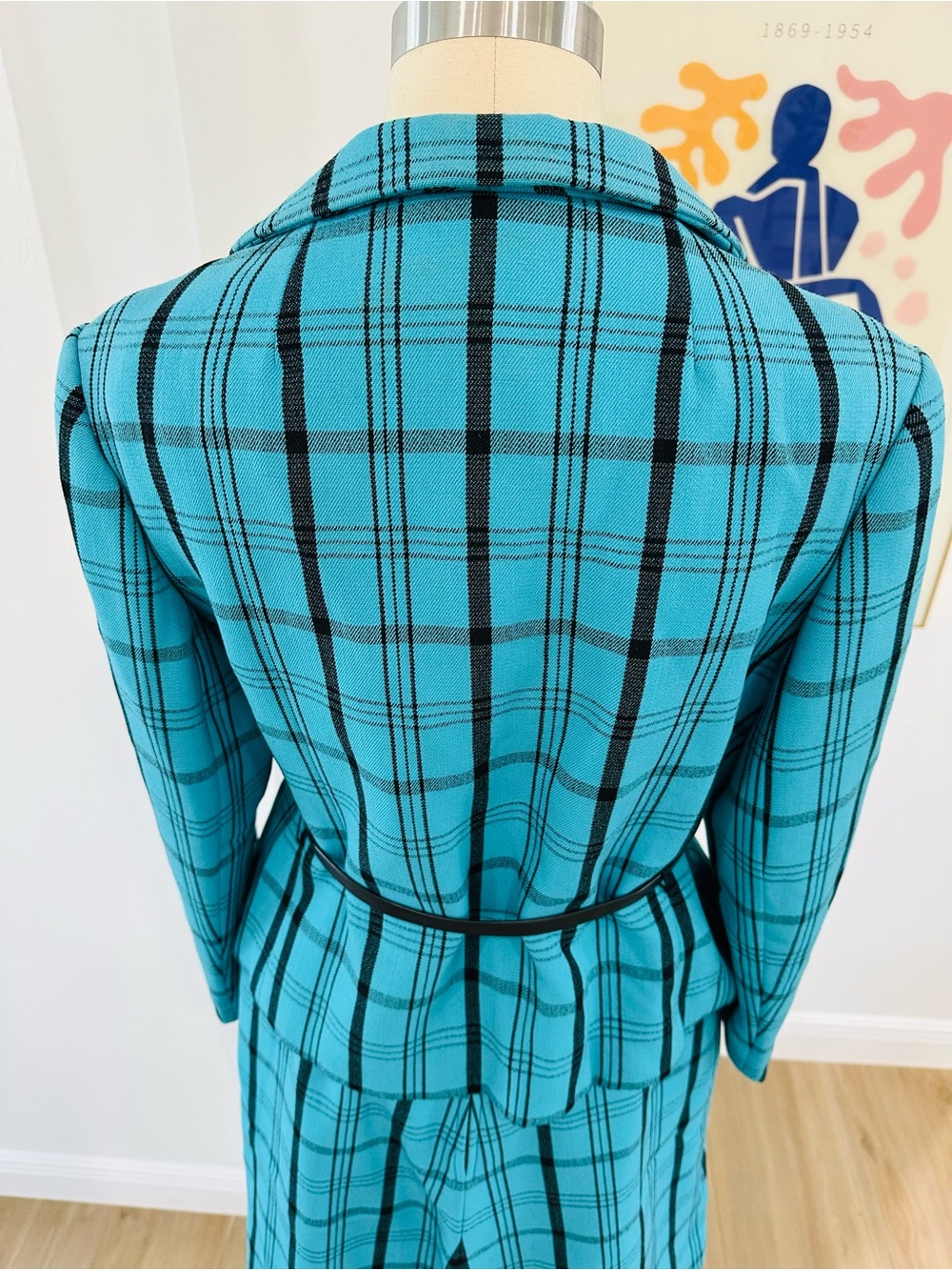 Vintage 60’s/70’s “Mad Men” Plaid Skirt & Jacket Suit - Picture 11 of 16